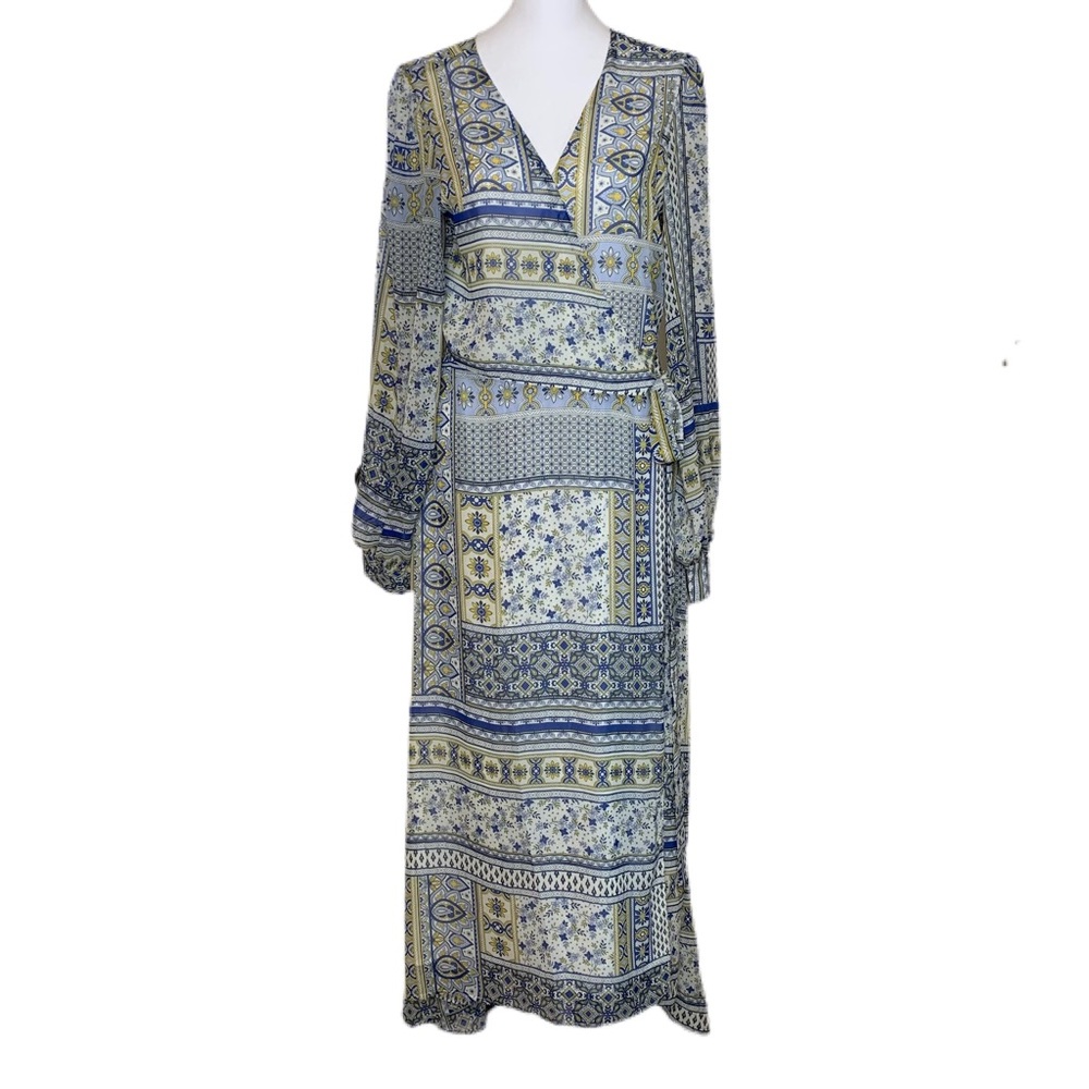 Bohemian Floral‎ Wrap Maxi Dress